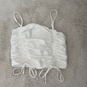 TigerMist white crop top